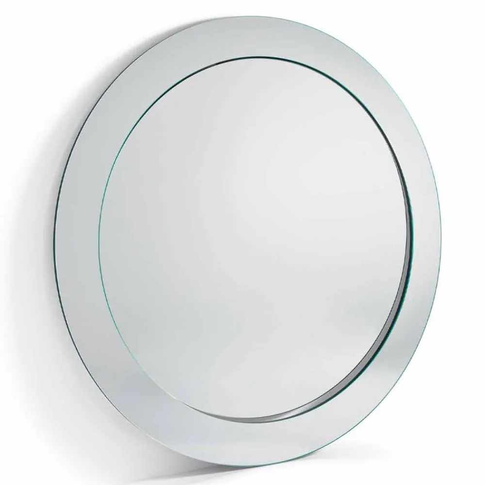 Viadurini Living Standspiegel-Moderner runder freistehender Spiegel mit geneigtem Rahmen Made in Italy - Salamina