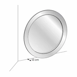 Viadurini Living Standspiegel-Moderner runder freistehender Spiegel mit geneigtem Rahmen Made in Italy - Salamina