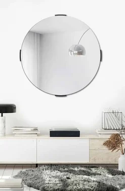 Viadurini Living Wandspiegel-Moderner runder freitragender Wandspiegel mit Rahmen - Odosso