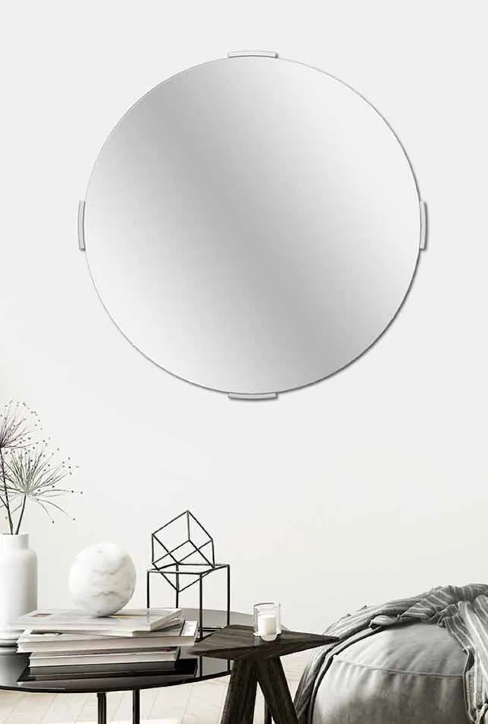 Viadurini Living Wandspiegel-Moderner runder freitragender Wandspiegel mit Rahmen - Odosso