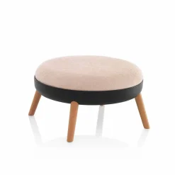 Viadurini Living Sitzsäcke|Sitzsäcke-Moderner runder Stoffpuff mit PVC-Sockel und Metallbeinen - Ficus