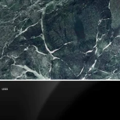 Viadurini Living Esstische|Runde Tische-Moderner runder Tisch aus Carrara-Marmor und Marquinia, hergestellt in Italien – Dollars