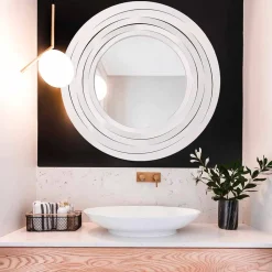 Viadurini Living Wandspiegel-Moderner runder Wandspiegel aus farbigem Eisen Made in Italy - Origano