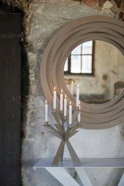 Viadurini Living Wandspiegel-Moderner runder Wandspiegel aus farbigem Eisen Made in Italy - Origano