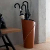 Limac Design Regenschirmständer Design-Moderner Schirmständer aus regeneriertem Katrina-Leder, hergestellt in Italien