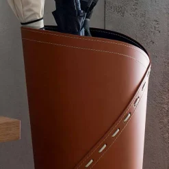 Limac Design Regenschirmständer Design-Moderner Schirmständer aus regeneriertem Katrina-Leder, hergestellt in Italien