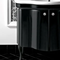 Viadurini Bathroom Badmöbel Stehend-Moderner Schrank mit zwei glänzend lackierten Türen, hergestellt in Italien – Candy