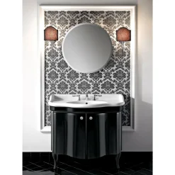 Viadurini Bathroom Badmöbel Stehend-Moderner Schrank mit zwei glänzend lackierten Türen, hergestellt in Italien – Candy