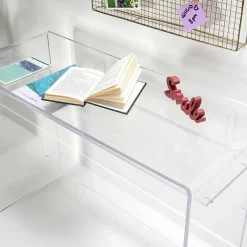 Viadurini Living Design Schreibtische-Moderner Schreibtisch aus transparentem Plexiglas, hergestellt in Italien, Barga