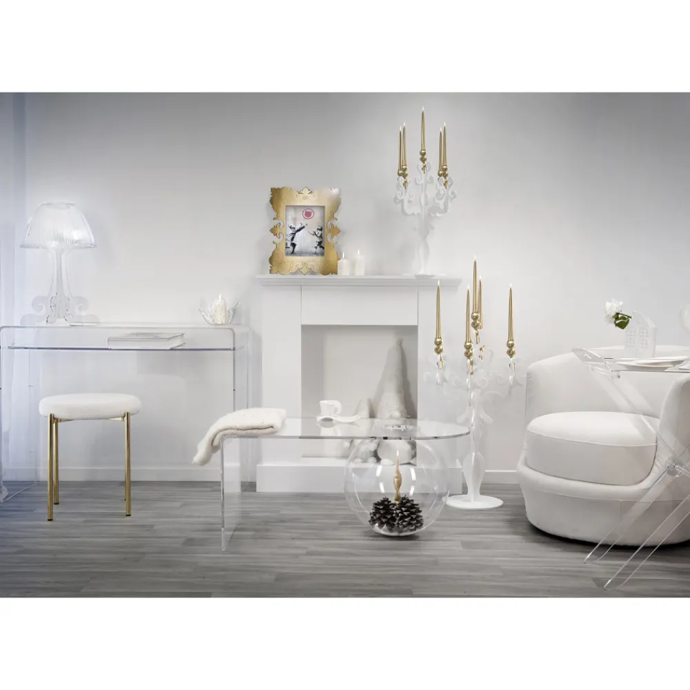 Viadurini Living Design Schreibtische-Moderner Schreibtisch aus transparentem Plexiglas, hergestellt in Italien, Barga