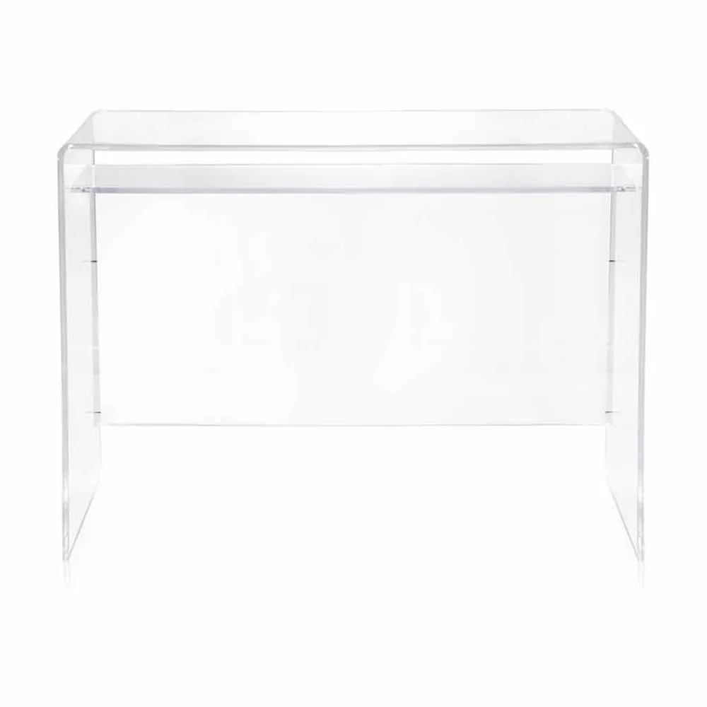 Viadurini Living Design Schreibtische-Moderner Schreibtisch aus transparentem Plexiglas, hergestellt in Italien, Barga