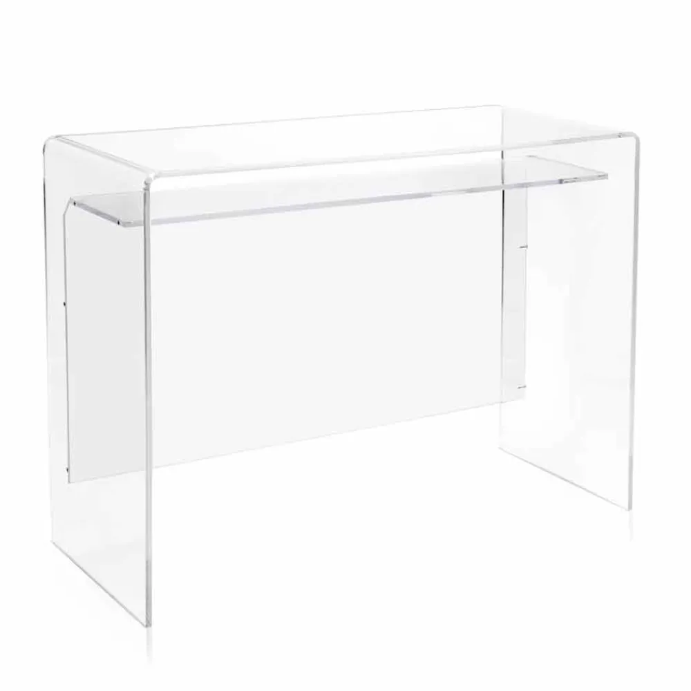 Viadurini Living Design Schreibtische-Moderner Schreibtisch aus transparentem Plexiglas, hergestellt in Italien, Barga