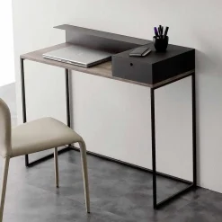 Viadurini Living Design Schreibtische-Moderner Schreibtisch aus Metall und Melamin mit Schublade Made in Italy - Iridio