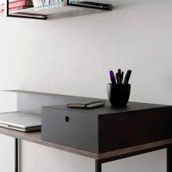 Viadurini Living Design Schreibtische-Moderner Schreibtisch aus Metall und Melamin mit Schublade Made in Italy - Iridio