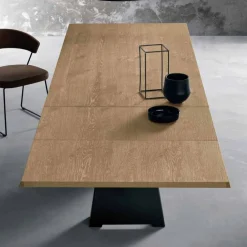 Viadurini Living Esstische Nach Mass|Ausziehbare Esstische-Moderner seitlich ausziehbarer Tisch aus Eichenholz made in Italy, Zerba
