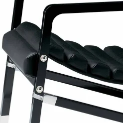 Viadurini Living Moderne Sessel-Moderner Sessel aus glänzend schwarz lackiertem Holz und Leder Made in Italy - Conga