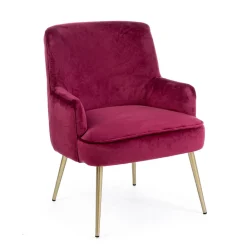 Viadurini Living Moderne Sessel-Moderner Sessel aus Stahl und Samteffekt Sitz 3 Ausführungen - Matty