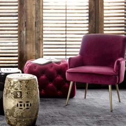 Viadurini Living Moderne Sessel-Moderner Sessel aus Stahl und Samteffekt Sitz 3 Ausführungen - Matty