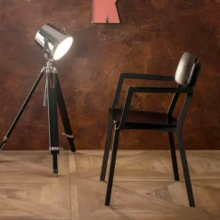 Viadurini Living Vintage Stühle-Moderner Sessel in modernem Design aus Metall und Holz 4 Stück -Elmas