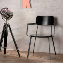 Viadurini Living Vintage Stühle-Moderner Sessel in modernem Design aus Metall und Holz 4 Stück -Elmas