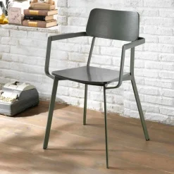 Viadurini Living Vintage Stühle-Moderner Sessel in modernem Design aus Metall und Holz 4 Stück -Elmas