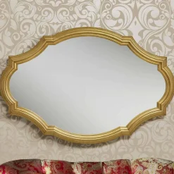 Viadurini Classic Wandspiegel-Moderner silberner oder goldener Wandspiegel aus Holz in Italien Davide