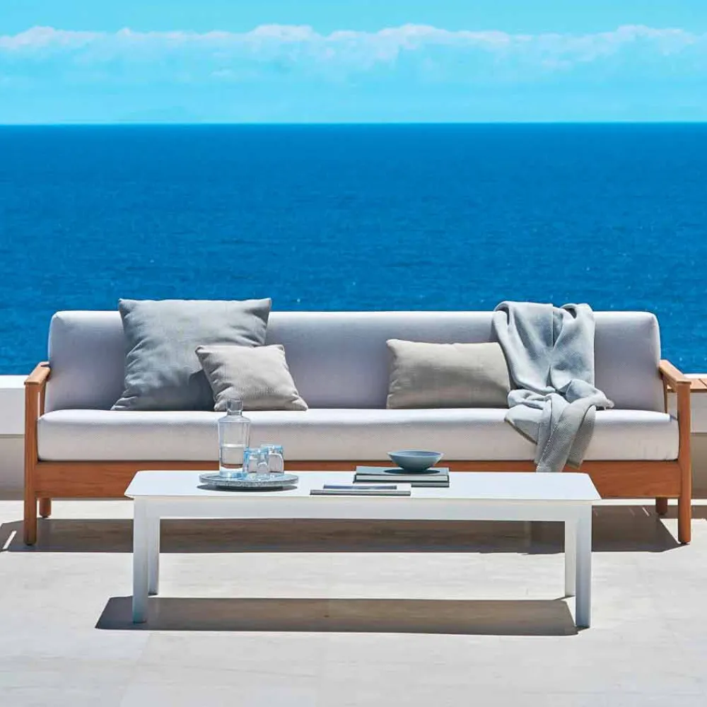 Varaschin Gartensofas-Moderner 3-Sitzer Gartensofa aus massivem Teakholz Bali