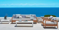 Varaschin Gartensofas-Moderner 3-Sitzer Gartensofa aus massivem Teakholz Bali