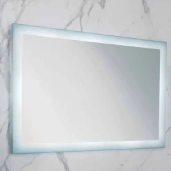 Viadurini Bathroom Badspiegel-Moderner Spiegel mit Milchglaskanten, LED-Beleuchtung, Ady