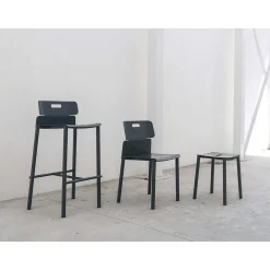 Viadurini in the Garden Outdoor Hocker-Moderner stapelbarer Outdoor-Hocker aus Aluminium Made in Italy - Dobla