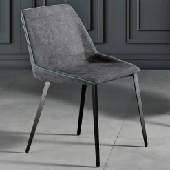 Viadurini Living Moderne Stühle-Moderner Stuhl aus Stoff und dreieckigen Beinen, hergestellt in Italien, Oriella