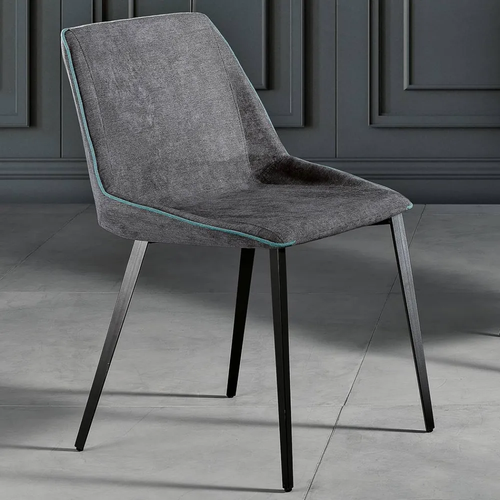 Viadurini Living Moderne Stühle-Moderner Stuhl aus Stoff und dreieckigen Beinen, hergestellt in Italien, Oriella