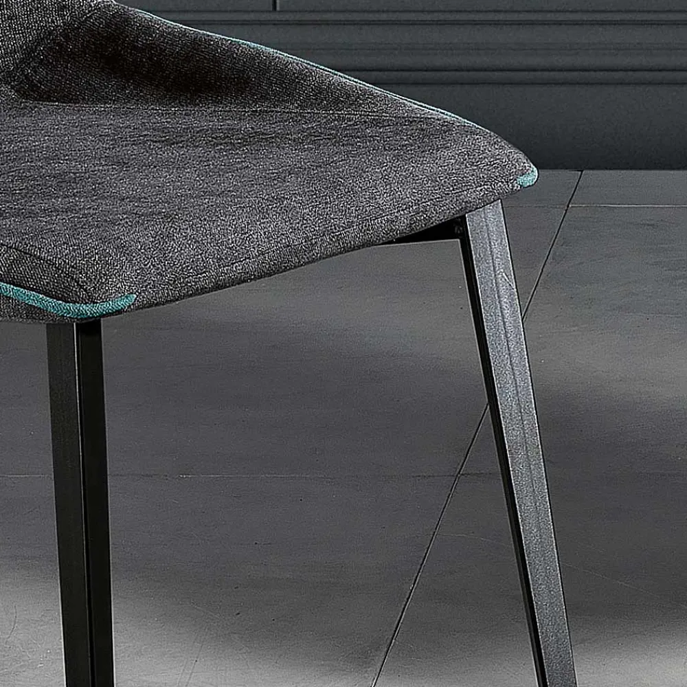 Viadurini Living Moderne Stühle-Moderner Stuhl aus Stoff und dreieckigen Beinen, hergestellt in Italien, Oriella