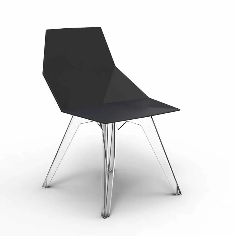 Vondom Gartenstühle Kunststoff-Moderner Stuhl Faz von aus Polypropylen und Polycarbonat, 4 Stück