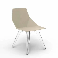 Vondom Gartenstühle Kunststoff-Moderner Stuhl Faz von aus Polypropylen und Polycarbonat, 4 Stück