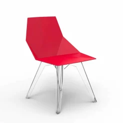 Vondom Gartenstühle Kunststoff-Moderner Stuhl Faz von aus Polypropylen und Polycarbonat, 4 Stück