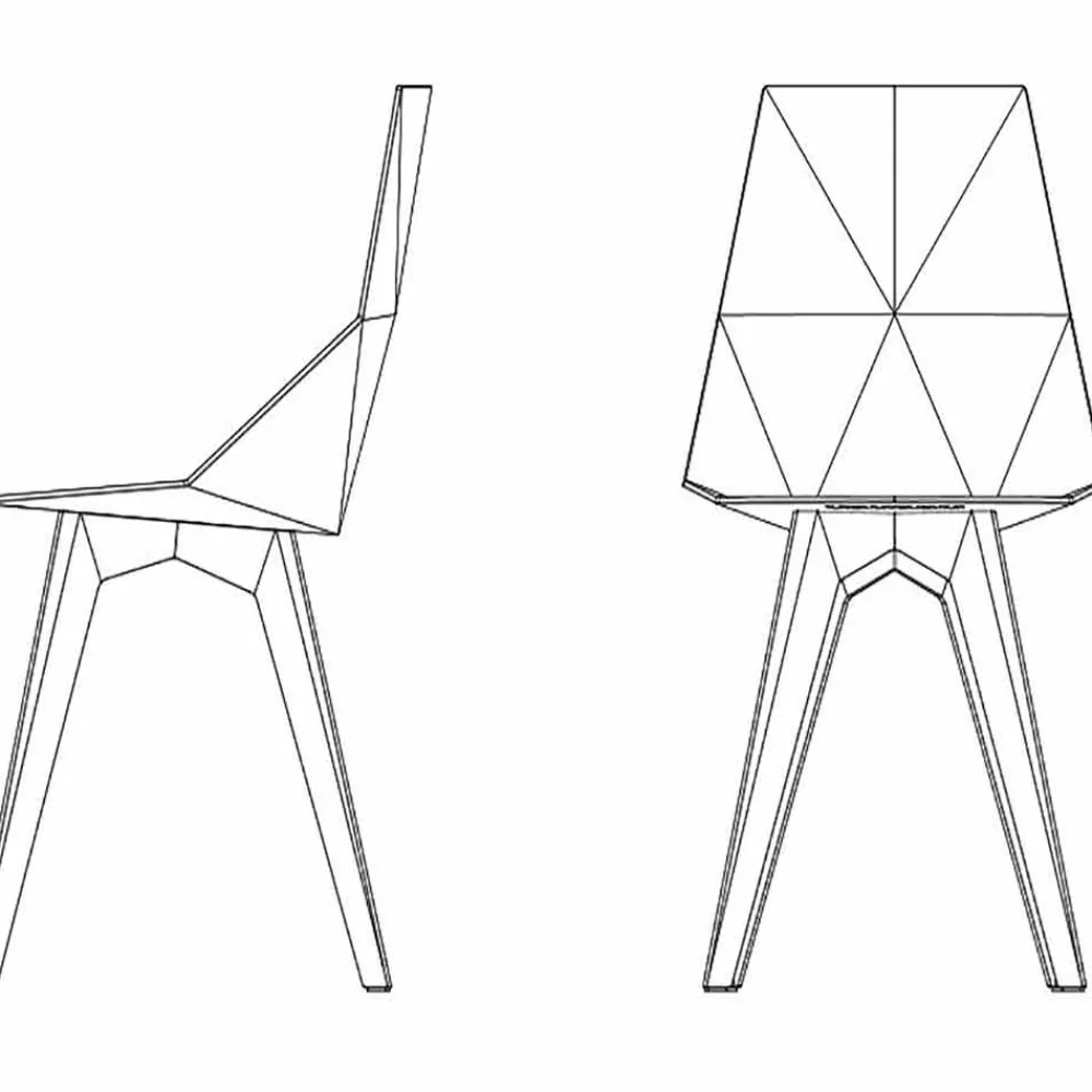Vondom Gartenstühle Kunststoff-Moderner Stuhl Faz von aus Polypropylen und Polycarbonat, 4 Stück