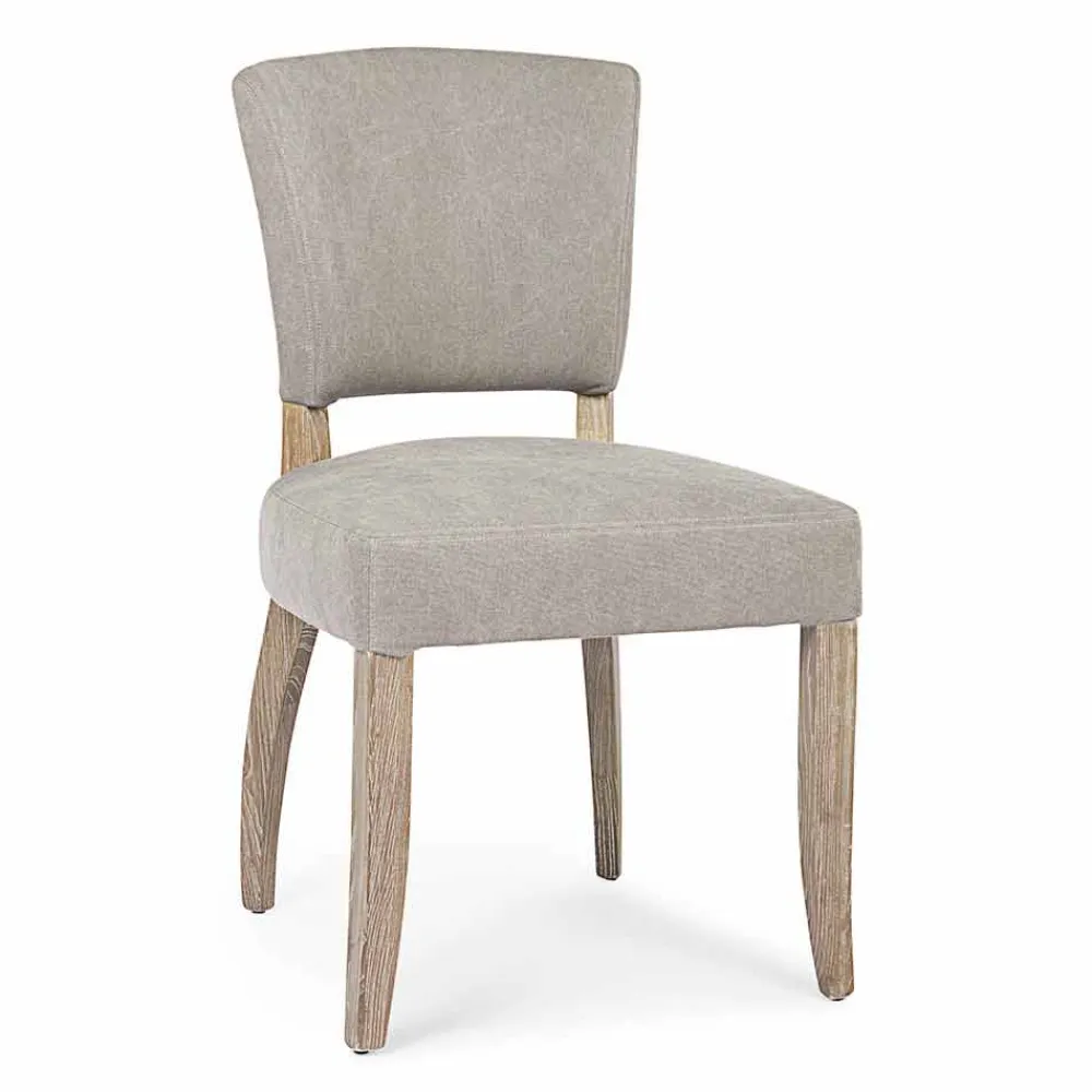 Viadurini Living Moderne Stühle-Moderner Stuhl für Esszimmer aus Stoff und Holz 2 Stück Homemotion - Pflaume