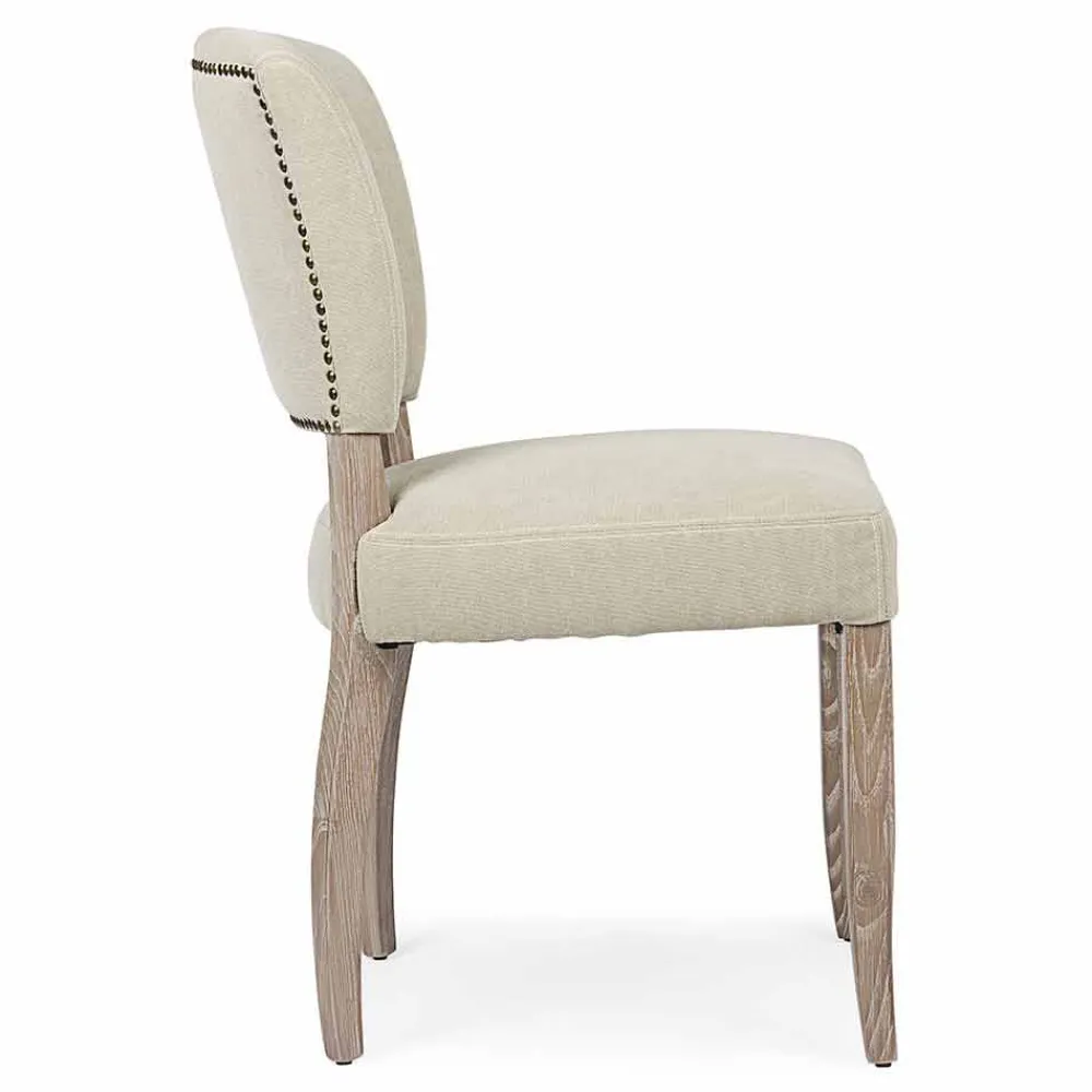 Viadurini Living Moderne Stühle-Moderner Stuhl für Esszimmer aus Stoff und Holz 2 Stück Homemotion - Pflaume