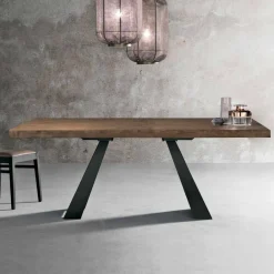 Viadurini Living Esstische Nach Mass|Esstische-Moderner Tisch aus geknotetem Eichenholz, hergestellt in Italien, Zerba