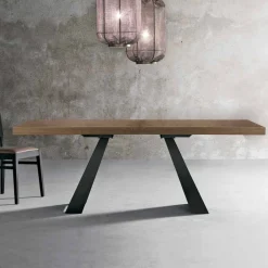 Viadurini Living Esstische Nach Mass|Esstische-Moderner Tisch aus geknotetem Eichenholz, hergestellt in Italien, Zerba