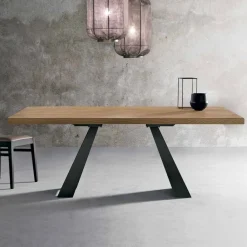 Viadurini Living Esstische Nach Mass|Esstische-Moderner Tisch aus geknotetem Eichenholz, hergestellt in Italien, Zerba