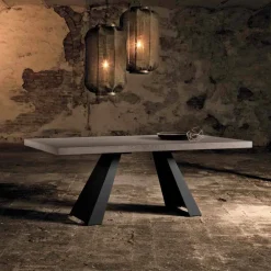 Viadurini Living Esstische Nach Mass|Esstische-Moderner Tisch aus geknotetem Eichenholz, hergestellt in Italien, Zerba