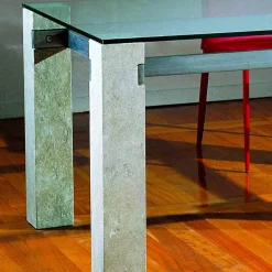 Viadurini Living Esstische Nach Mass|Esstische-Moderner Tisch aus Stein und Kristall Ebea