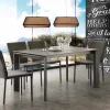 Viadurini Living Ausziehbare Esstische-Moderner Tisch ausziehbar mit Tischplatte aus Glaskeramik Filadelfia