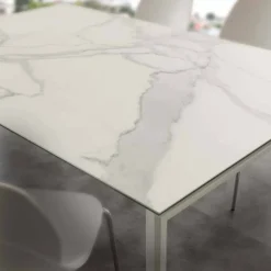 Viadurini Living Ausziehbare Esstische-Moderner Tisch ausziehbar mit Tischplatte aus Glaskeramik Filadelfia