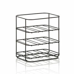 Viadurini Living Design Weinregal-Moderner Tischflaschenhalter für 9 Flaschen in Matt Black Metal - Wein