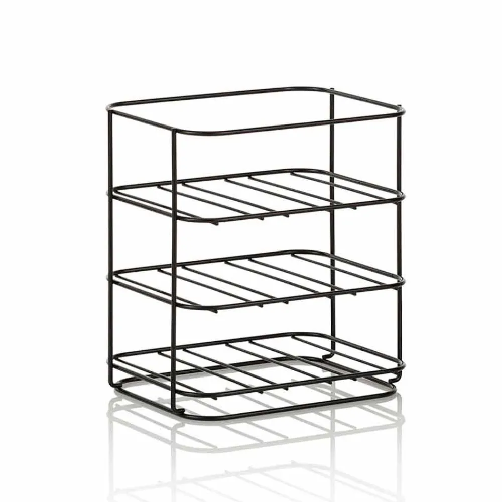 Viadurini Living Design Weinregal-Moderner Tischflaschenhalter für 9 Flaschen in Matt Black Metal - Wein