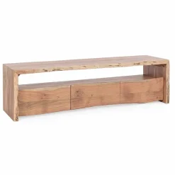 Viadurini Living Tv-Möbel-Moderner TV-Ständer aus Akazienholz mit 3 Schubladen Homemotion - Lauro