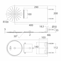 Viadurini Taps Duschköpfe-Moderner Ultraslim Stahlwandduschkopf Made in Italy - Cassio